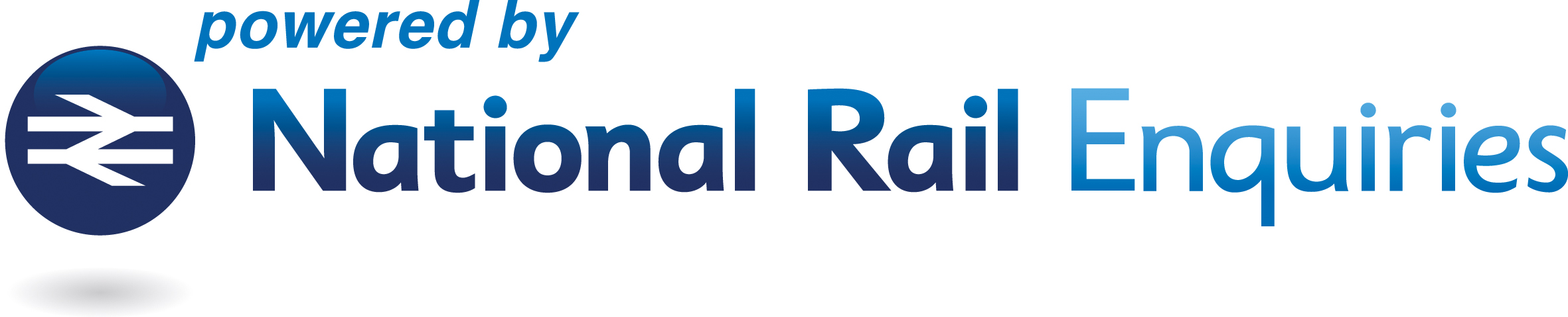 Powered by natioanl rail logo, links to there website