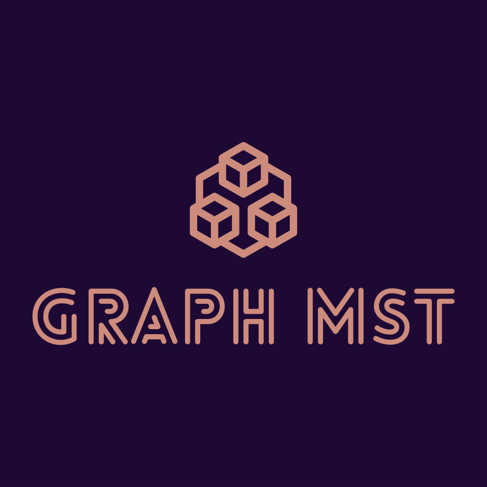 The picture is of the graph logo, and links to the repository for the graph & MST program