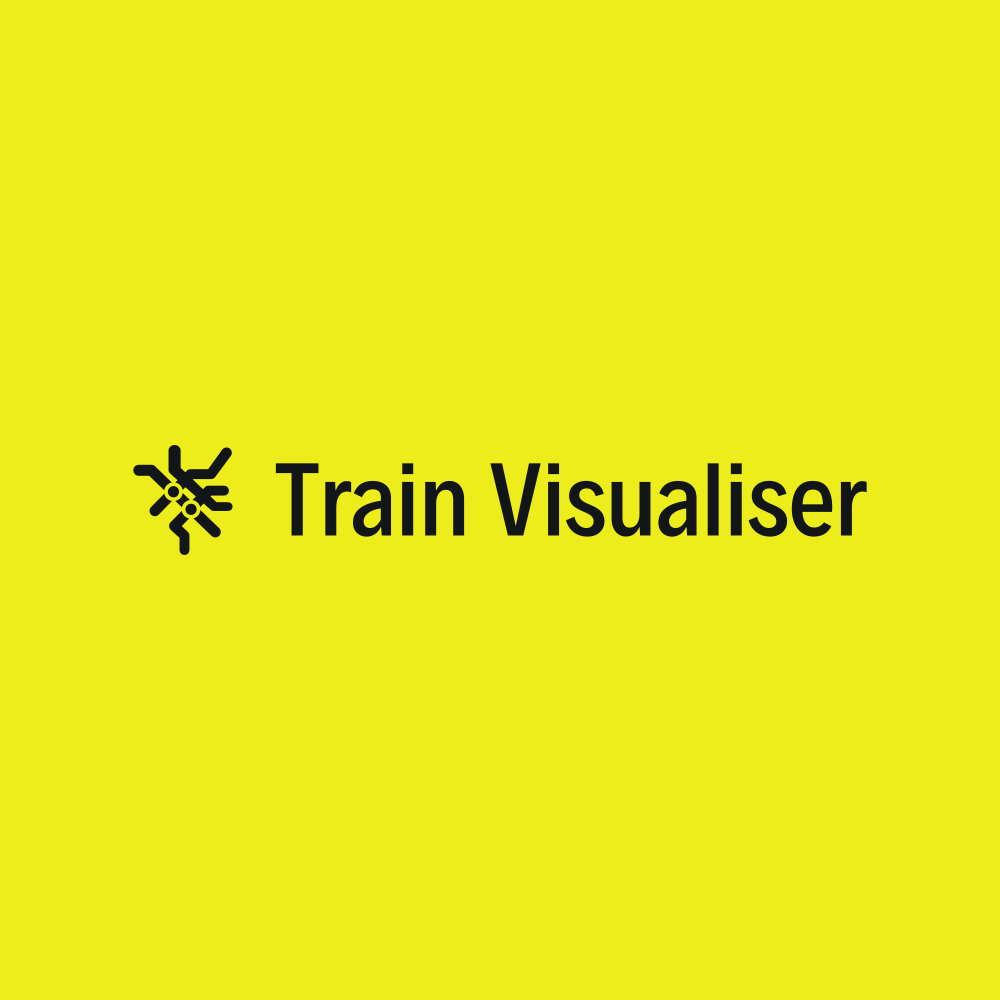 The picture is of the Train Visualiser logo, and links to the repository for the train visualisation program